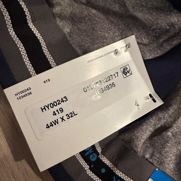 HAGGAR CLASSIC FIT BLUE SUIT PANTS 44 X 32 NEW FLEX WAIST - Picture 7 of 11